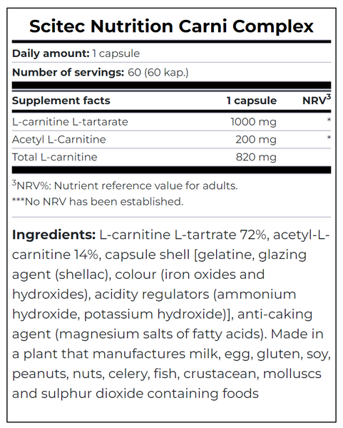 Scitec Nutrition Carni Complex 60 caps 01331-01 фото