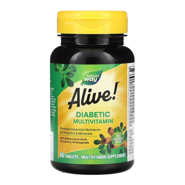 Nature's Way Diabetic Multivitamin 60 tabs 2022-10-1041 фото