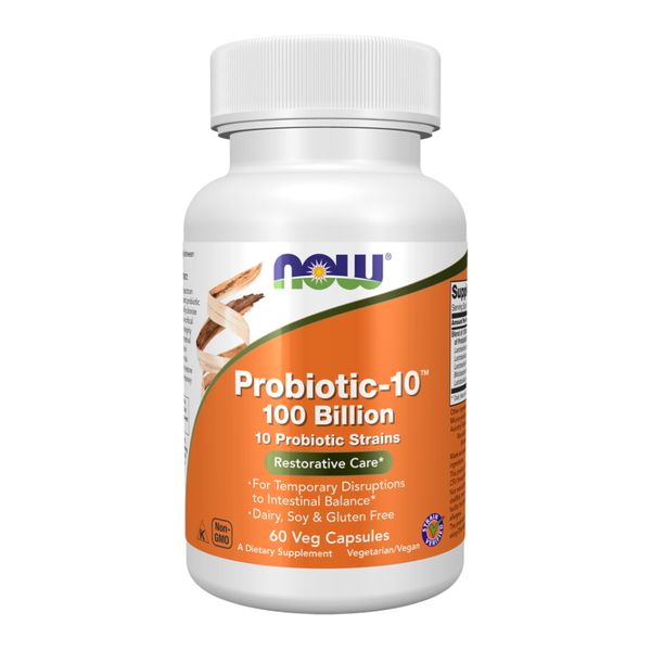 NOW Probiotic-10™ 100 Billion 60 vcaps 2023-10-2436 фото