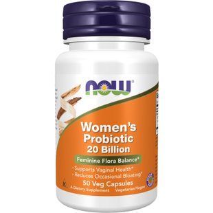 NOW Women's Probiotic 20 Billion 50 veg capsules 18298-01 фото