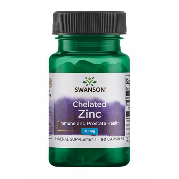 Swanson Chelated Zinc 30 mg 90 caps 100-70-1369590-20 фото