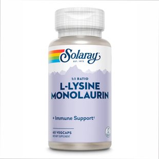 Solary L-Lysine Monolaurin 1:1 60 vcaps 2022-10-1033 фото