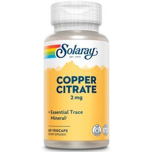 Solaray Copper Citrate 2 mg 60 capsules 21177-01 фото