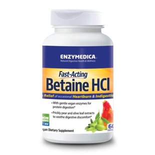 Enzymedica Betaine HCI 600 mg 60 caps 2022-10-2941 фото