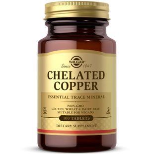 Solgar Chelated Copper 100 tablets 11553-01 фото