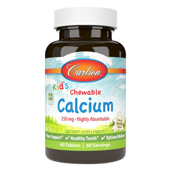 Carlson Laboratories Kids Chewable Calcium 60 tabs 2023-10-2204 фото