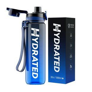 Brave U Hydrate Waterbottle (1 L blue/black) 24477-01 фото