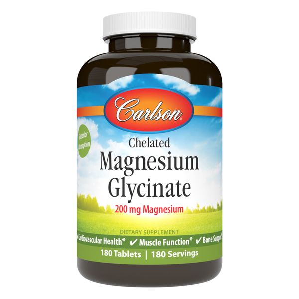 Carlson Laboratories Chelated Magnesium Glycinate 180 tabs 2022-10-2509 фото