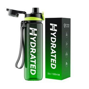 Brave U Hydrate Waterbottle (1 L green/black) 24479-01 фото