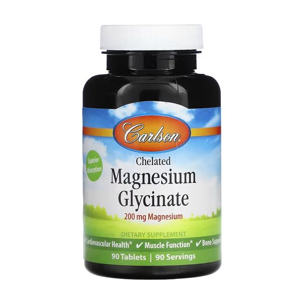 Carlson Laboratories Chelated Magnesium Glycinate 90 tabs 2023-10-2205 фото